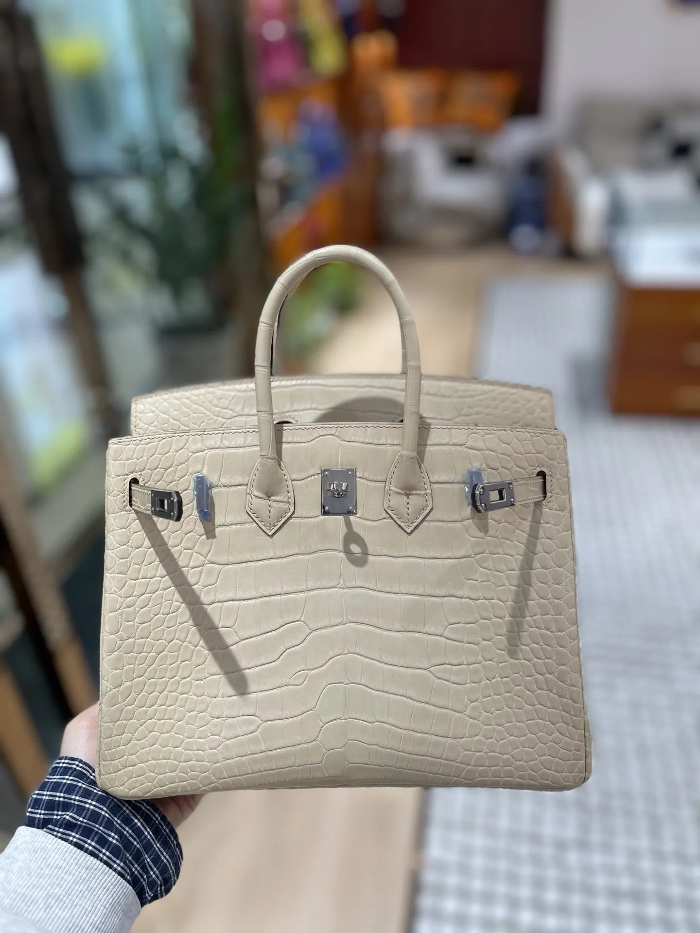 Hermès Birkin 喜马拉雅鳄鱼纹压 鳄鱼纹牛皮 手提包 13cm