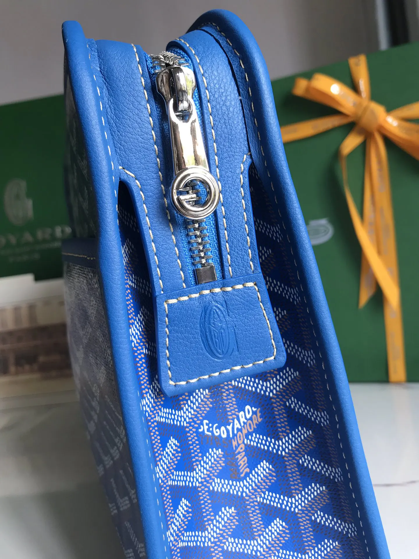 Goyard Yellow Clutch Bag Leather
