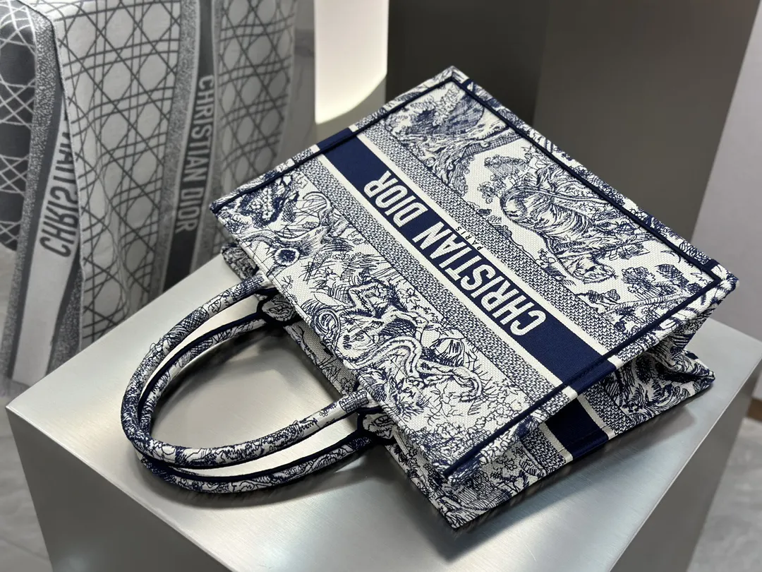中号托特 蓝白老虎中号 托特包 大容量托特款