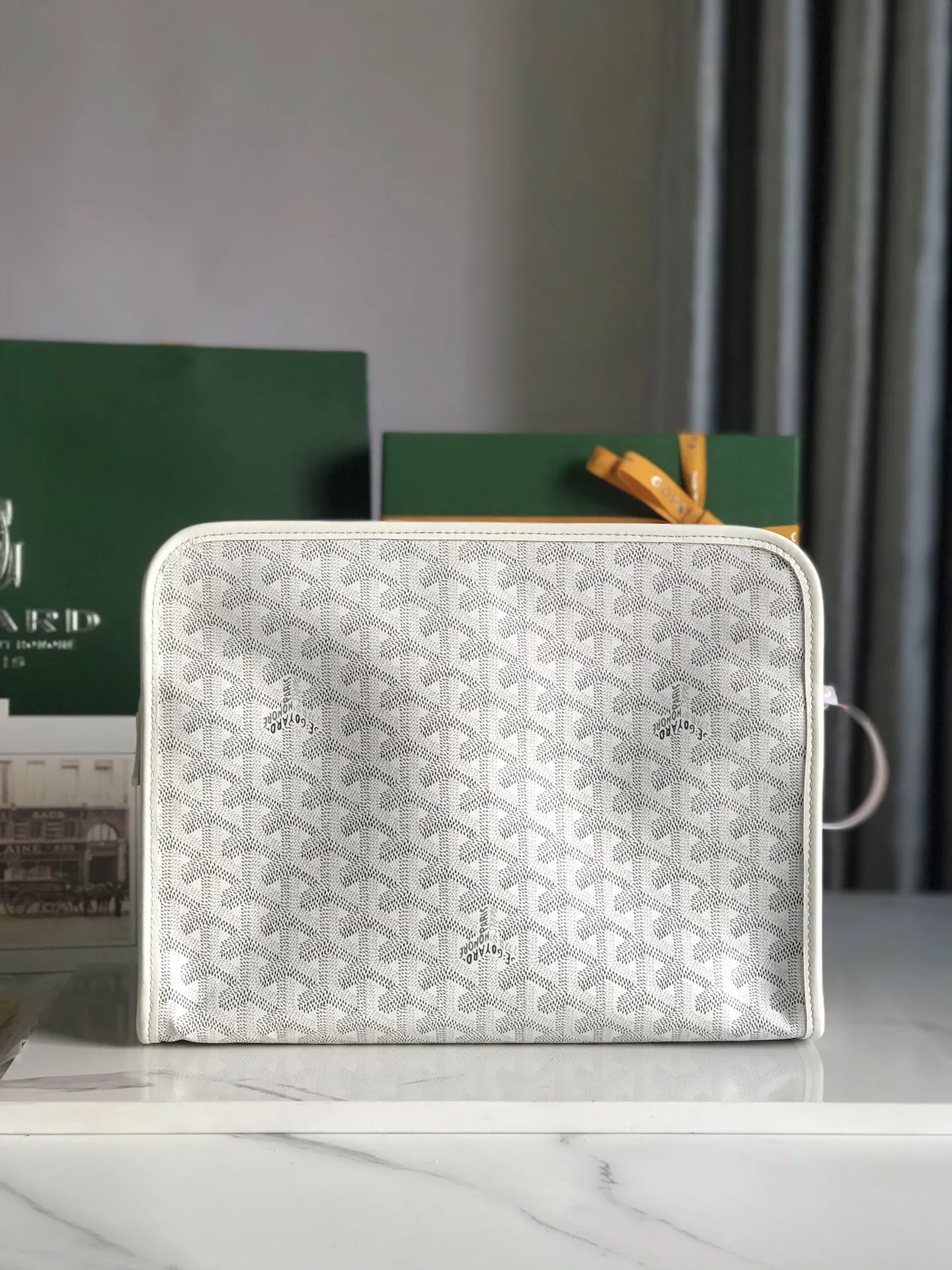 Goyard 黄色 牛皮 手拿包 精致手拿款