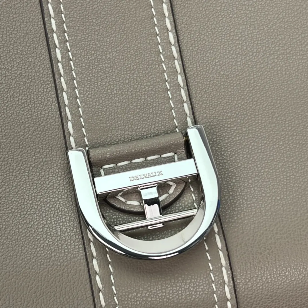 Delvaux 焦糖色 小牛皮 手提包 通勤手提款