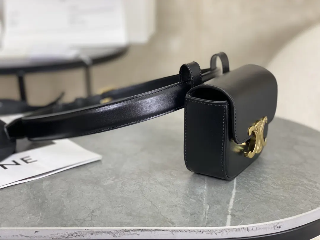 Celine 全皮黑 腰包 休闲腰包款
