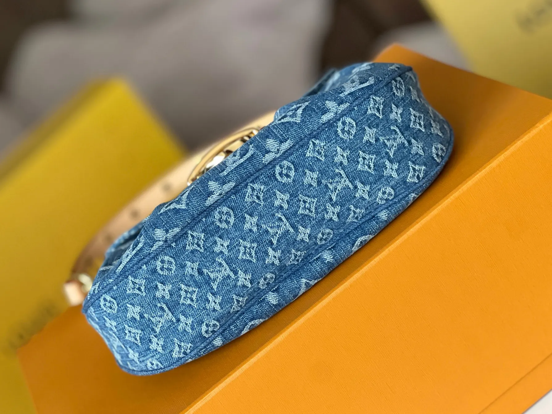 Blue Shoulder Bag Vintage Canvas