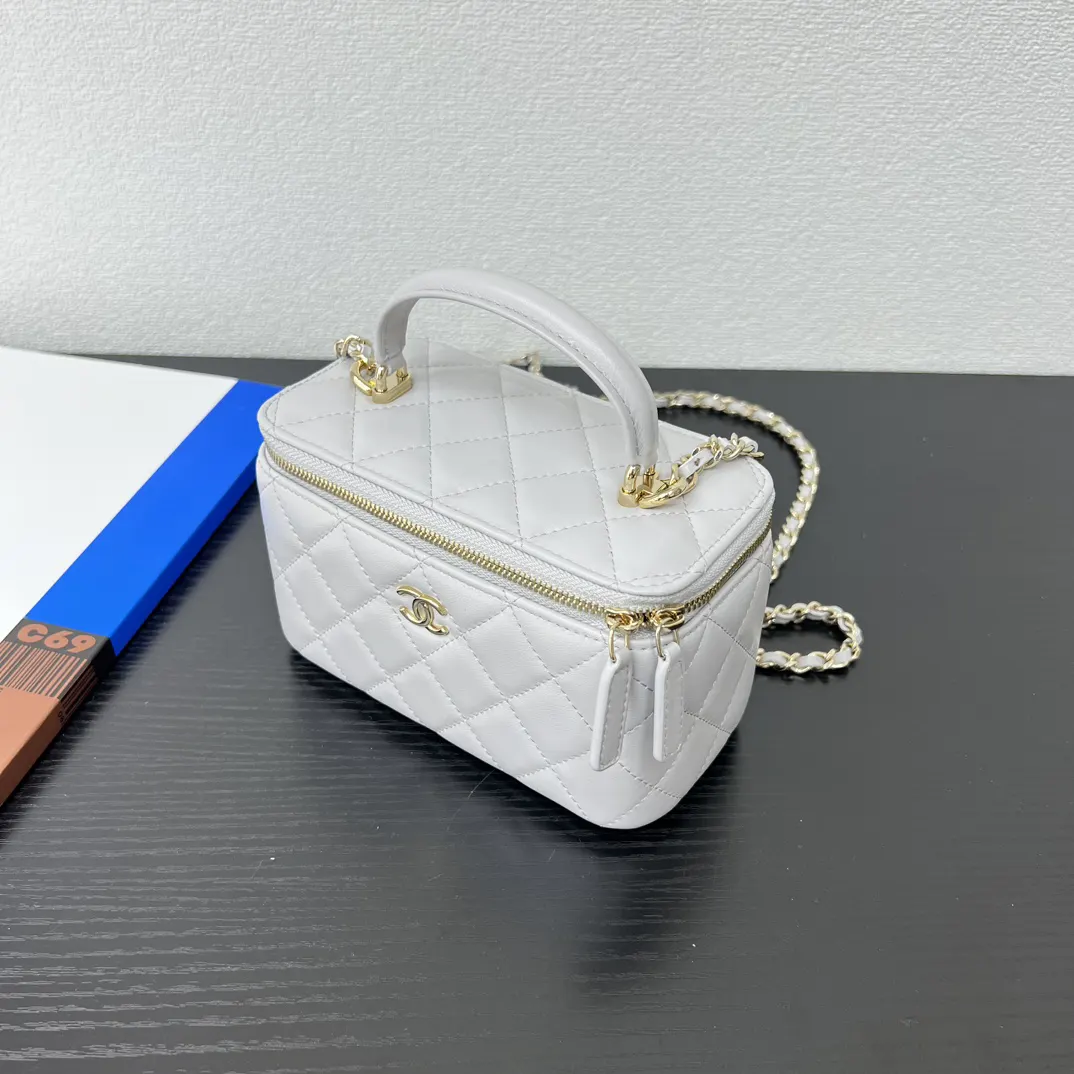 Chanel 19 灰色 皮革 菱格绗缝 单肩包