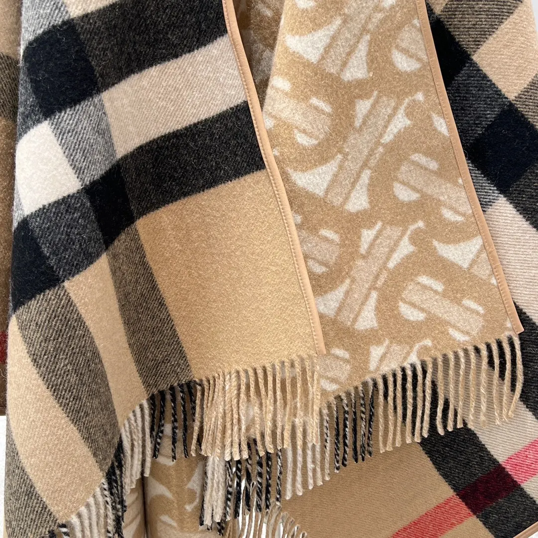 Burberry 羊绒 羊毛 提花 格纹 披肩 保暖披肩款