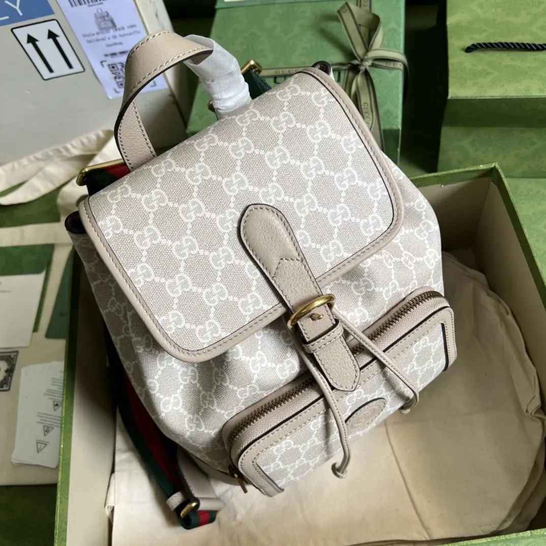 Gucci White Brown Suitcase Travel Lightweight