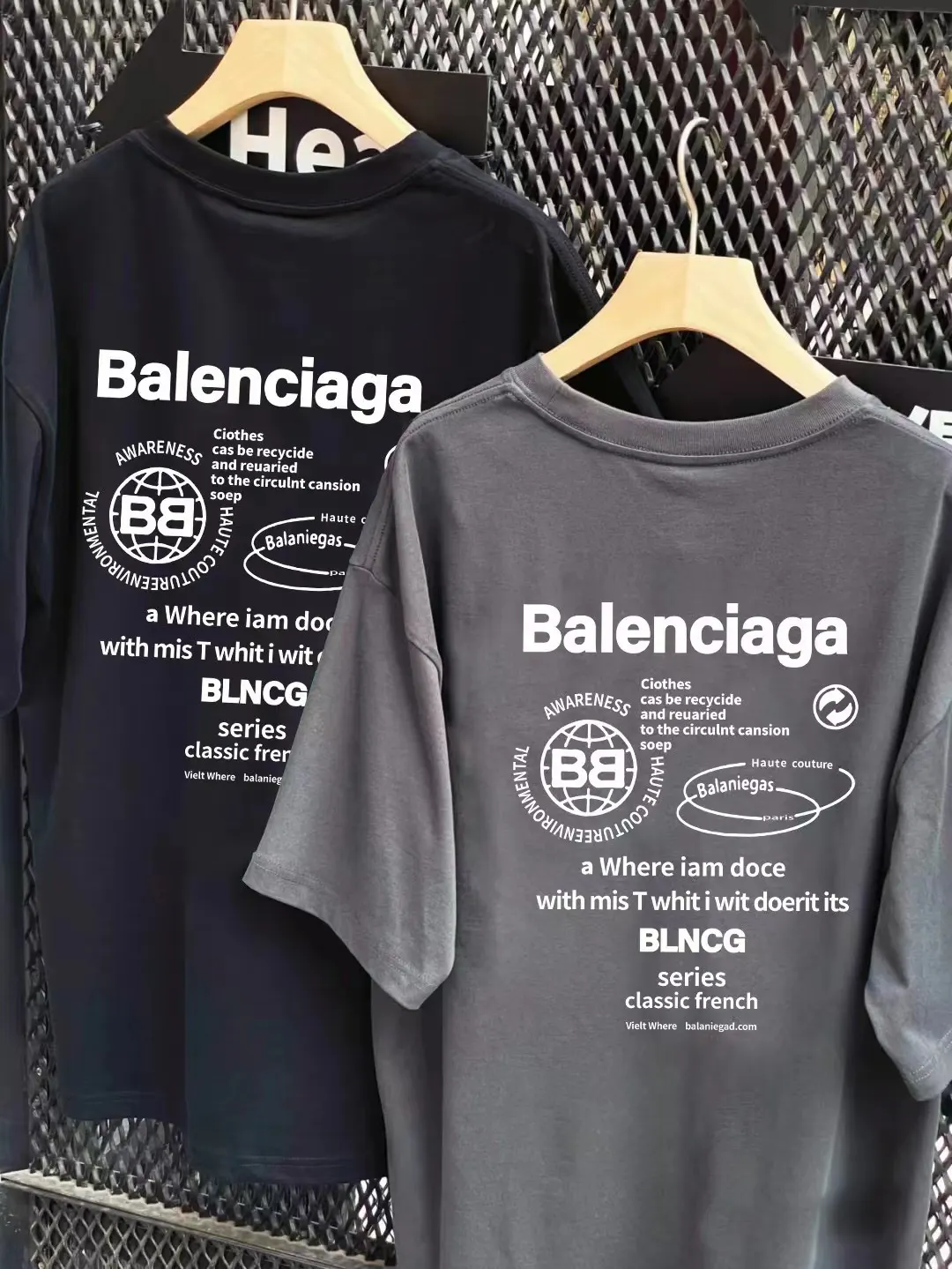 Balenciaga Letter Embroidery Short Sleeve T-Shirt Street
