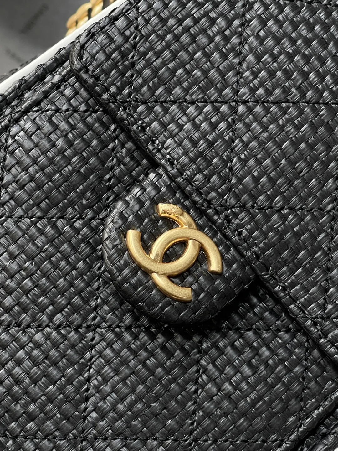 Chanel Black White Hobo Shoulder Bag Vintage
