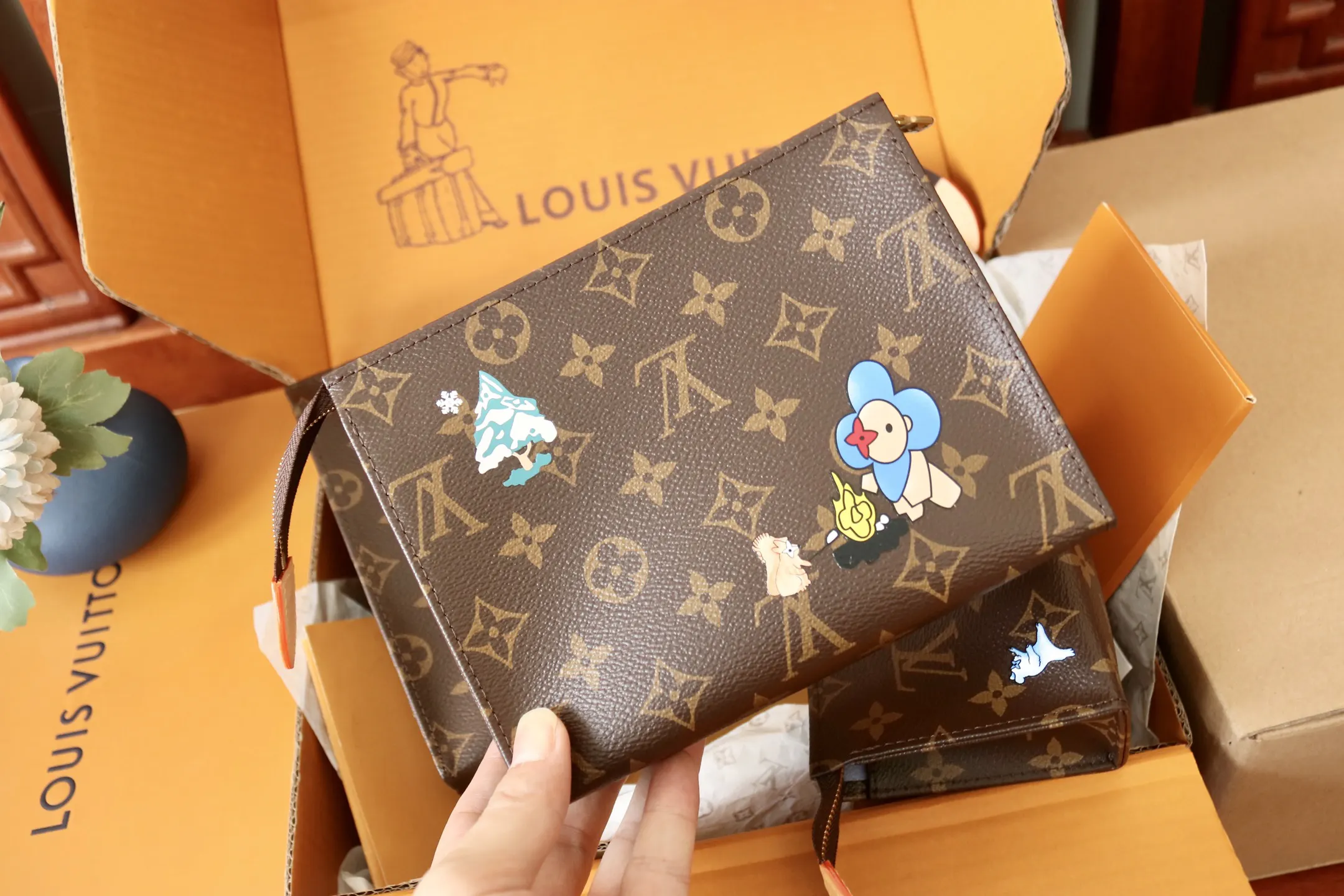 Louis Vuitton Trio 老花化妆包 实拍款02