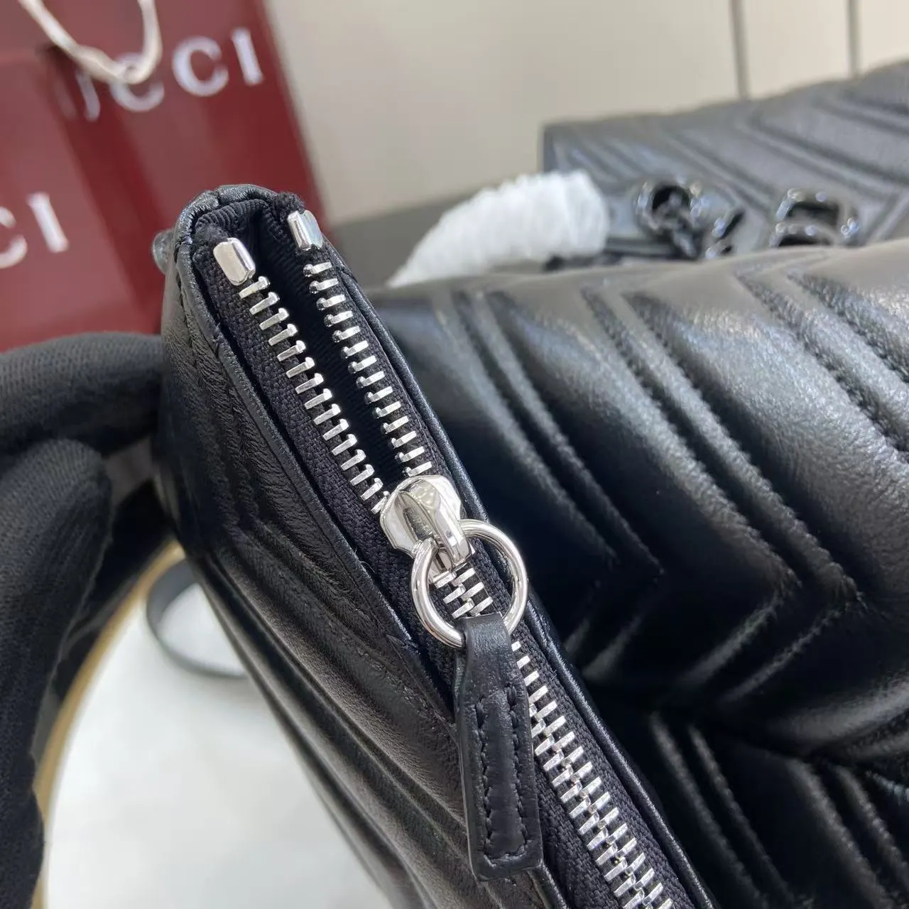 Marmont 黑色 牛皮 托特包 大容量托特款