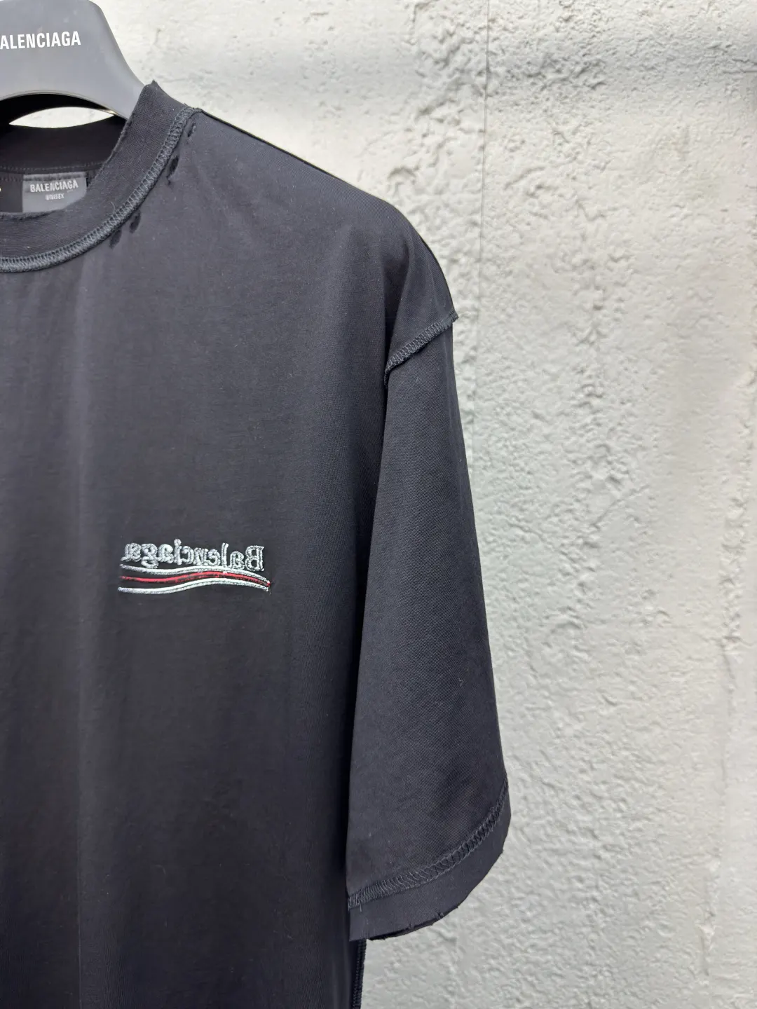 Balenciaga Black Short Sleeve T-Shirt Street Casual