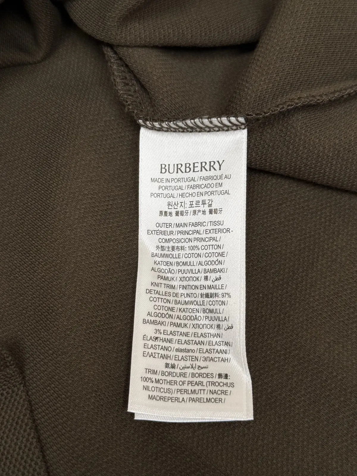 Burberry 绿色 刺绣 格纹 针织衫 质感针织款