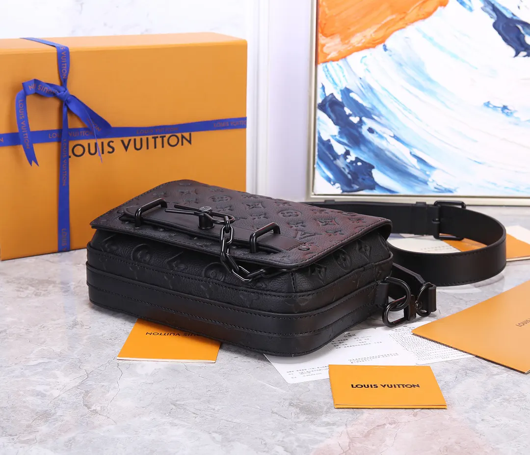 Black Chain Bag Canvas Leather