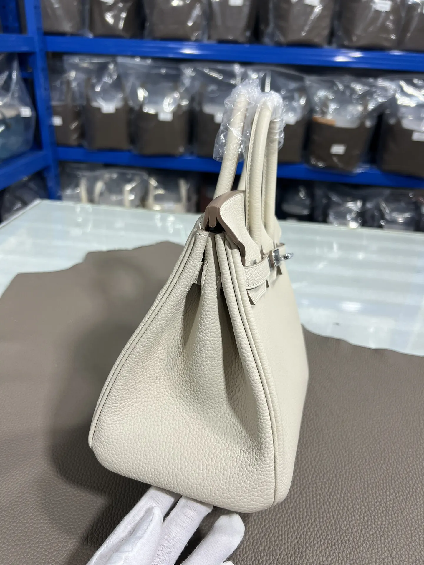 Hermès Birkin 奶昔白 Togo牛皮 手提包 25cm