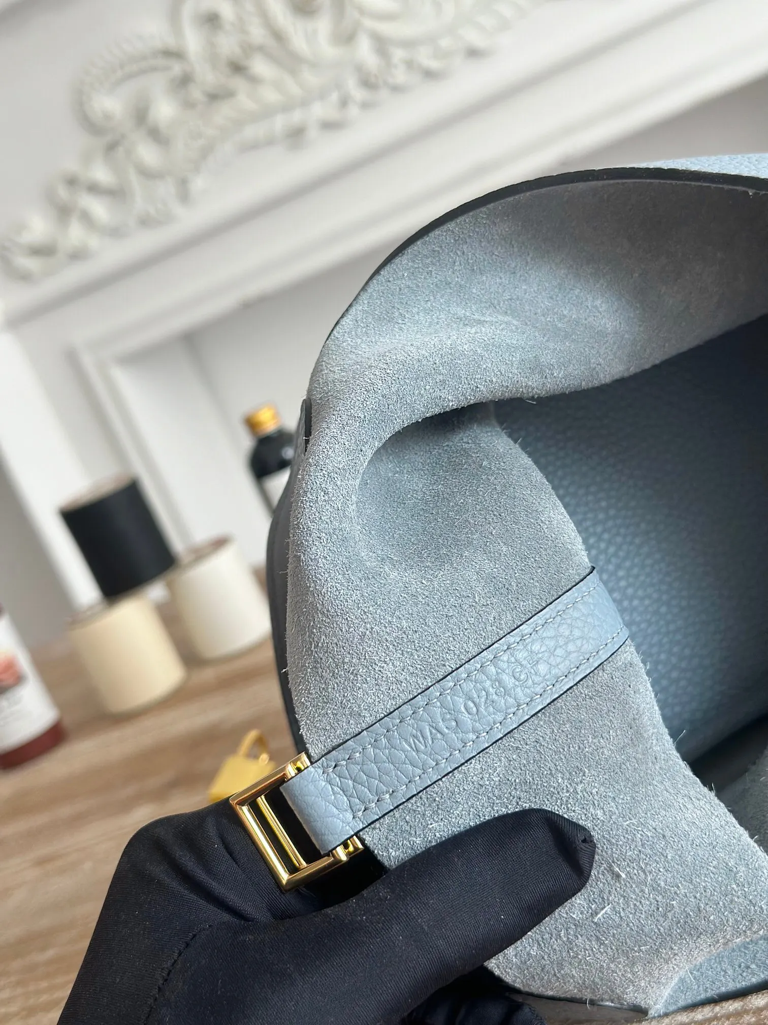 Hermès 亚玛兰 牛皮 手提包 18cm