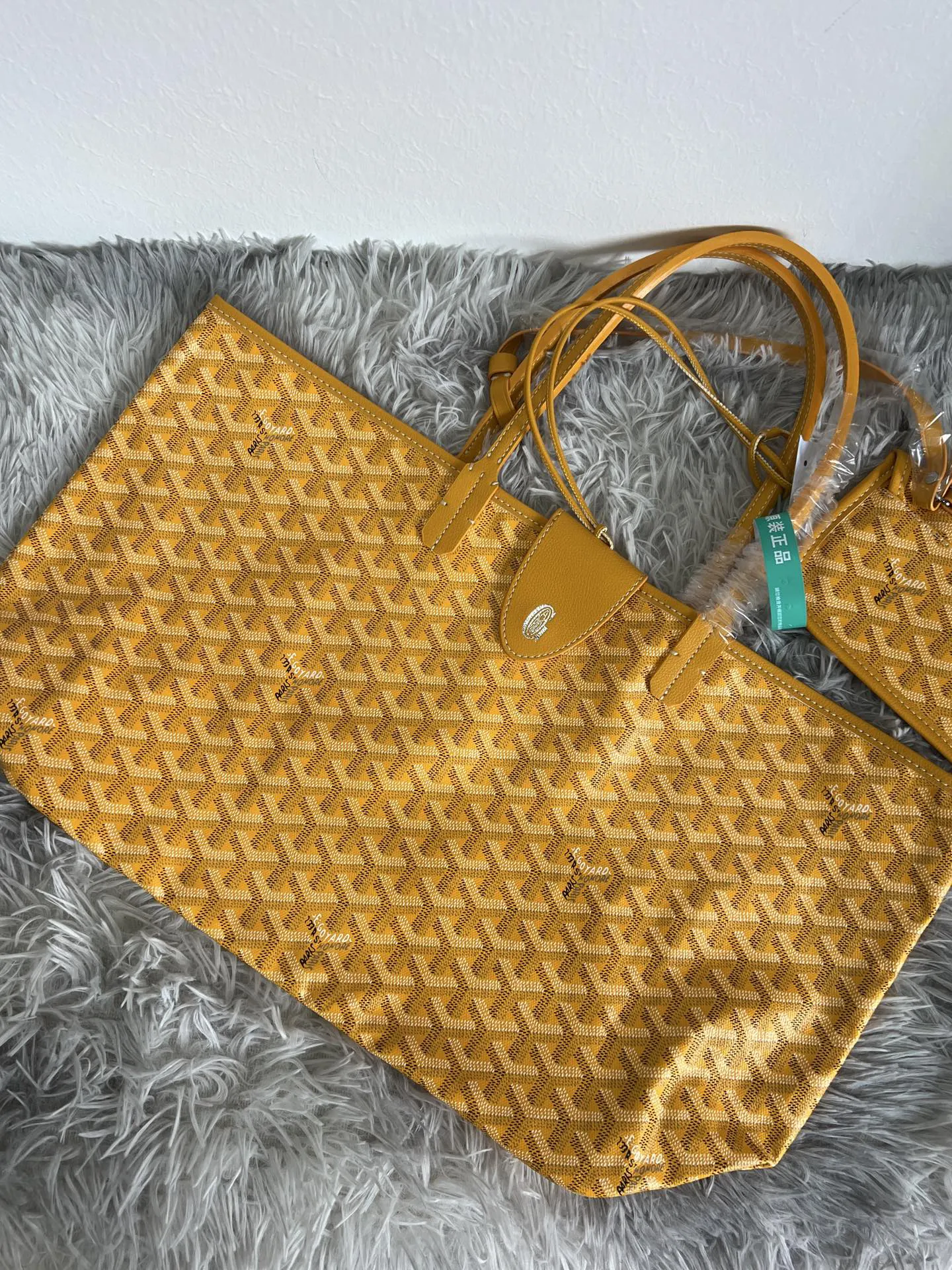 Yellow Tote Bag Leather