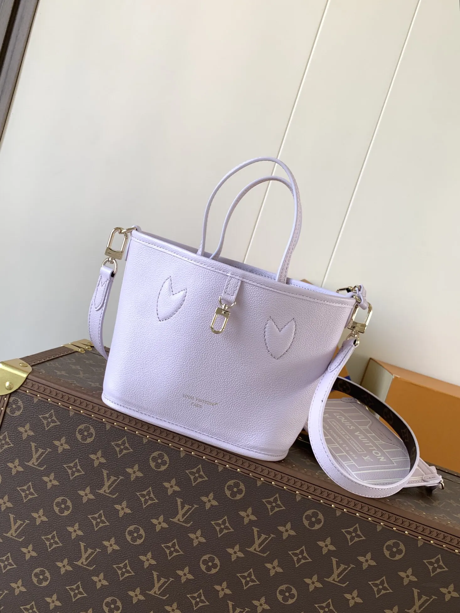 LV Neverfull 黑紫色配色 托特包 大容量通勤款 | ORBUYBAG 嵐奢包