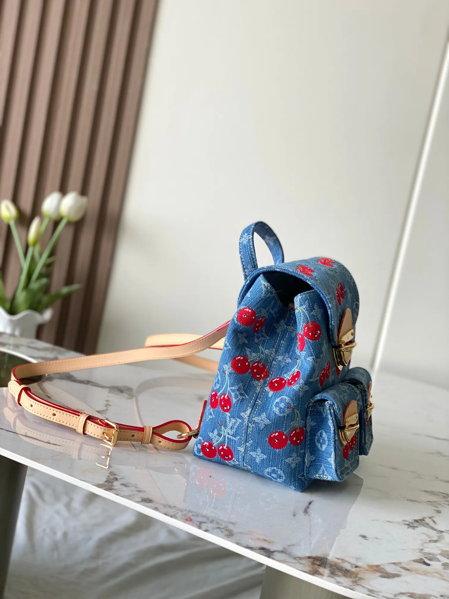 LV 牛仔 丹宁 Mo双肩包 实用双肩款