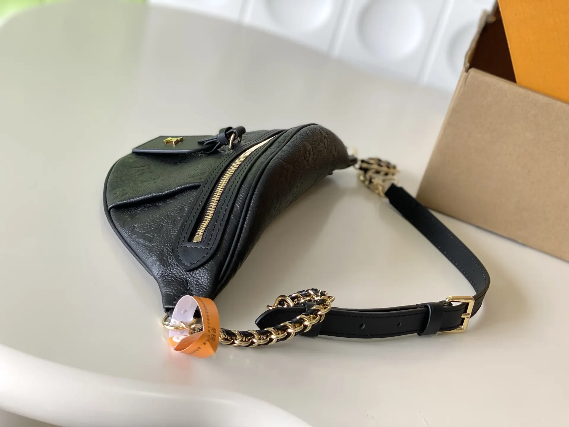 Gold Organizer Pouch Travel Leather