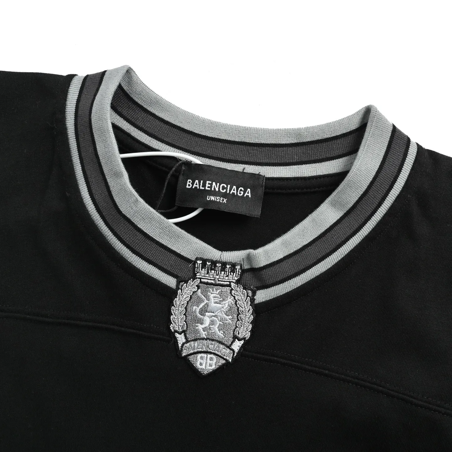 Balenciaga Black Cotton Logo Short Sleeve T-Shirt Street
