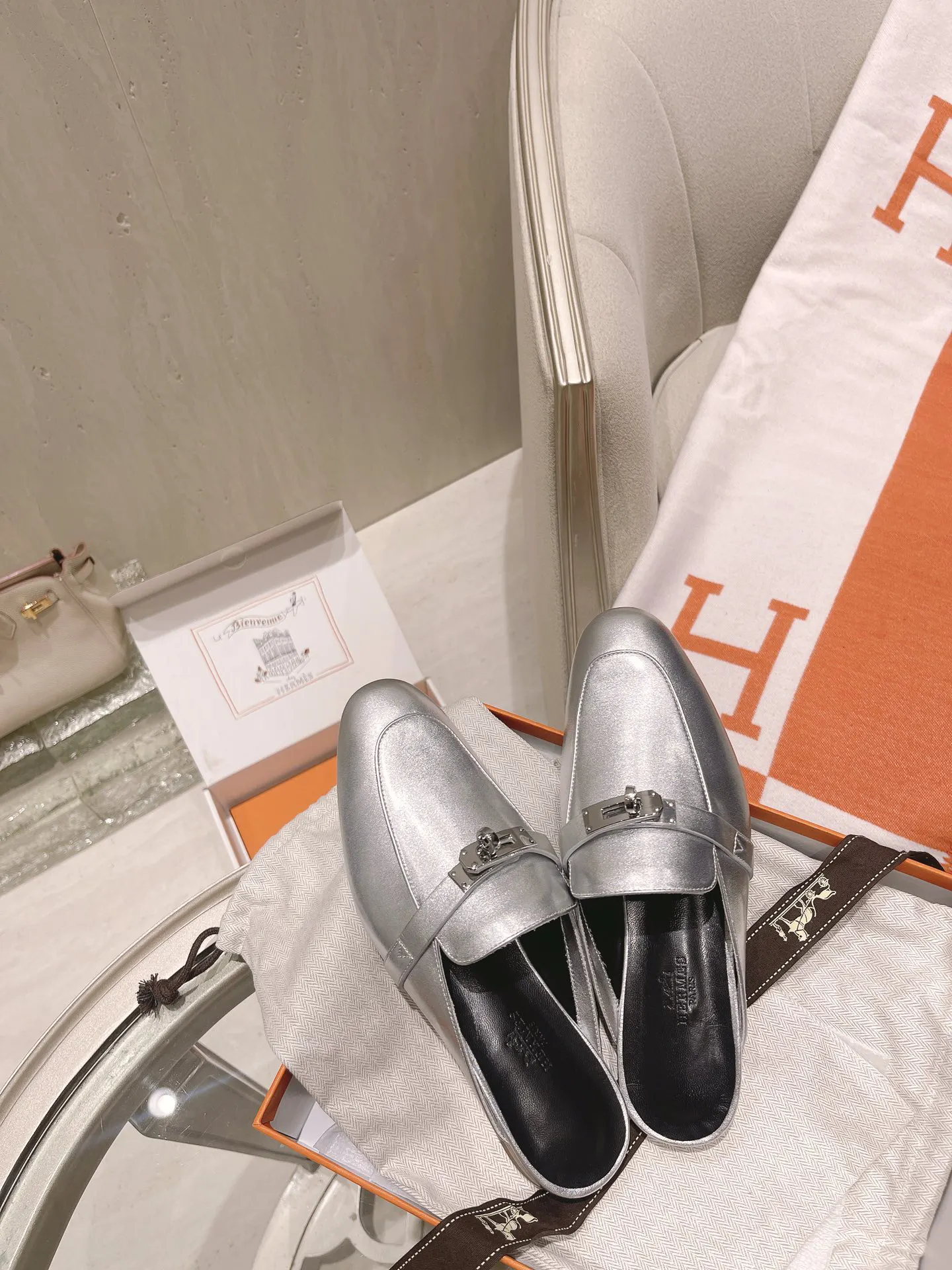 Hermès 小牛皮 乐福鞋