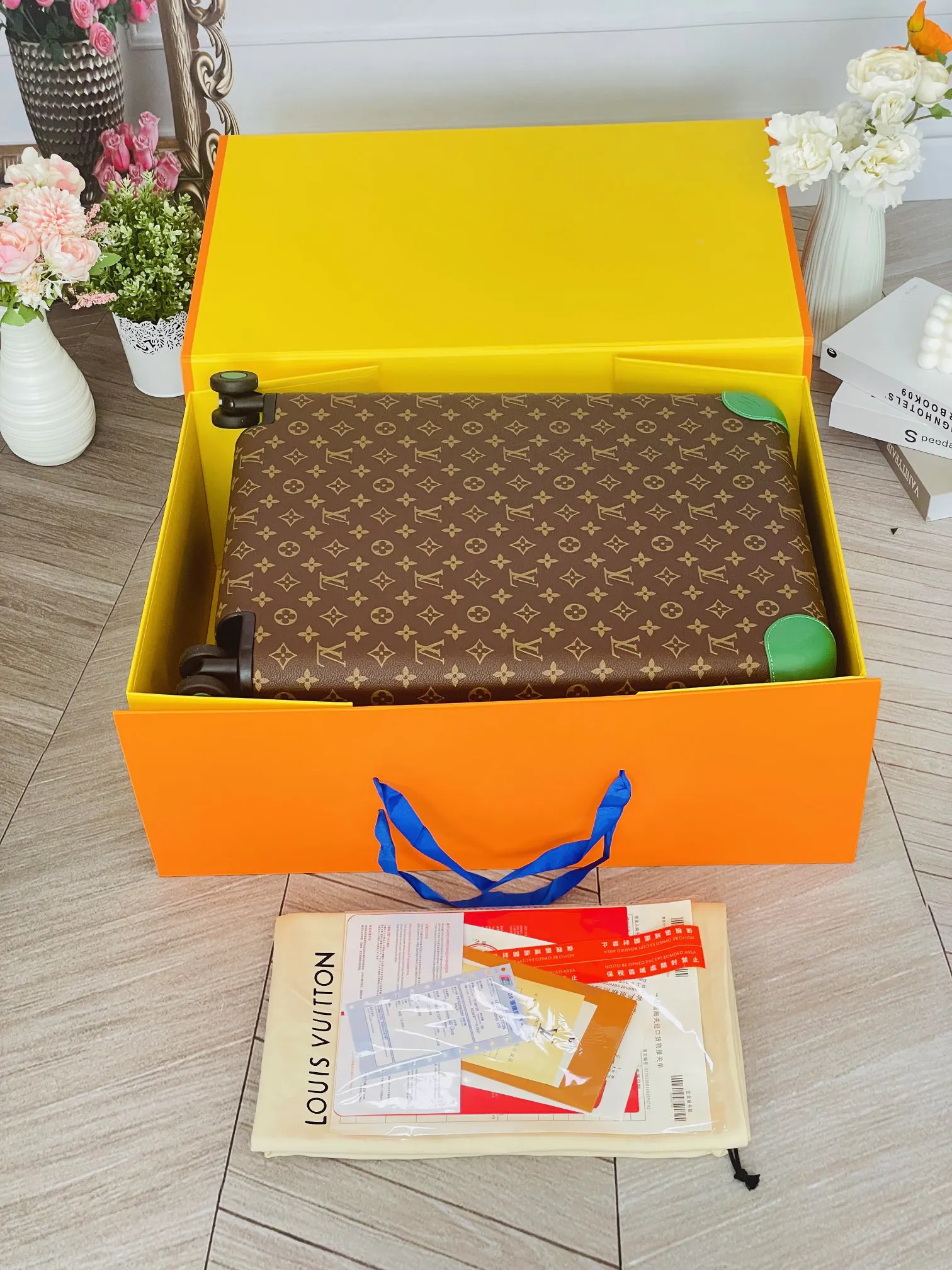 LV 老花 帆布 行李箱 旅行拉杆款 輕便出行款