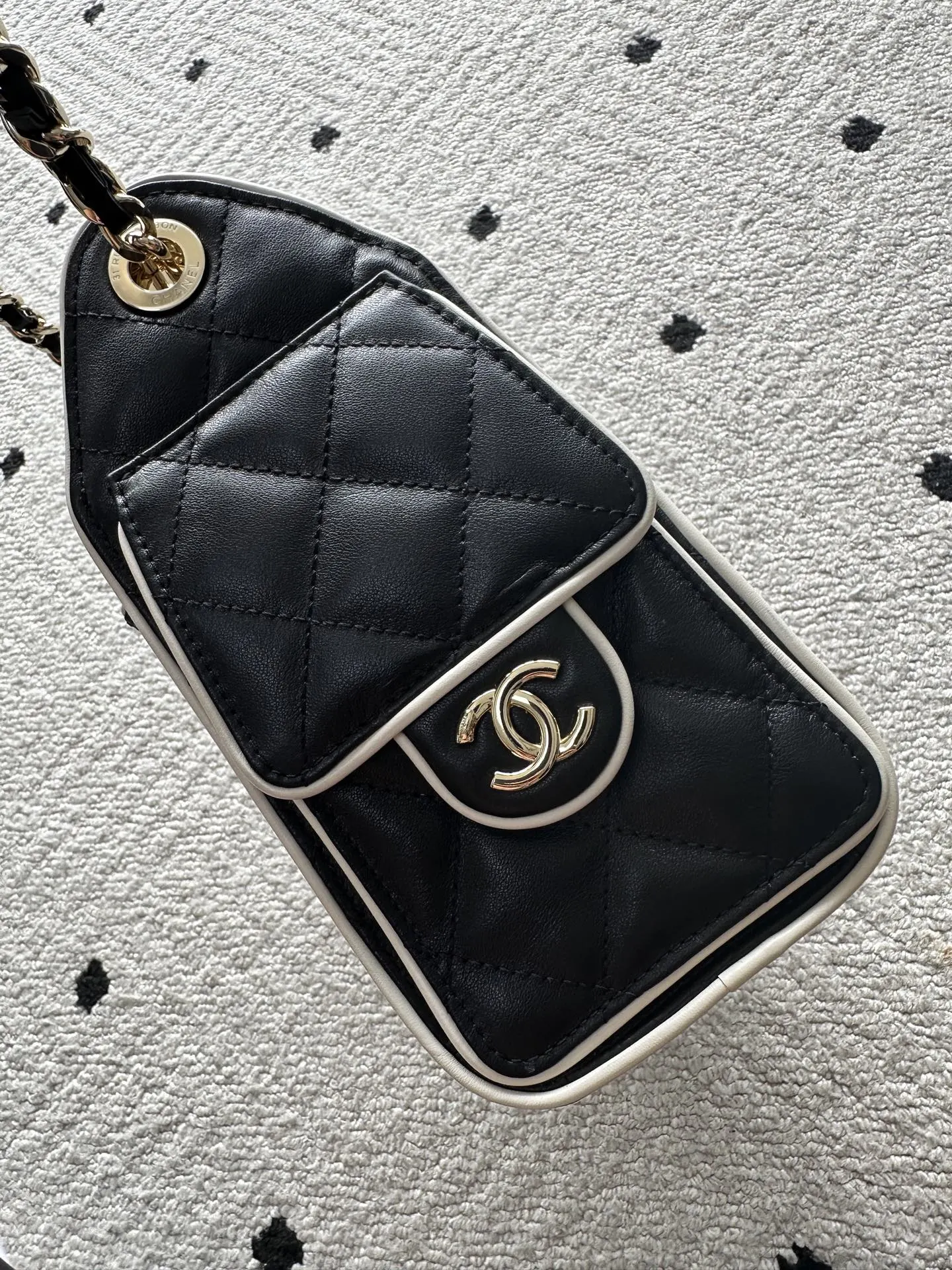 Black White Hobo Shoulder Bag Vintage Leather