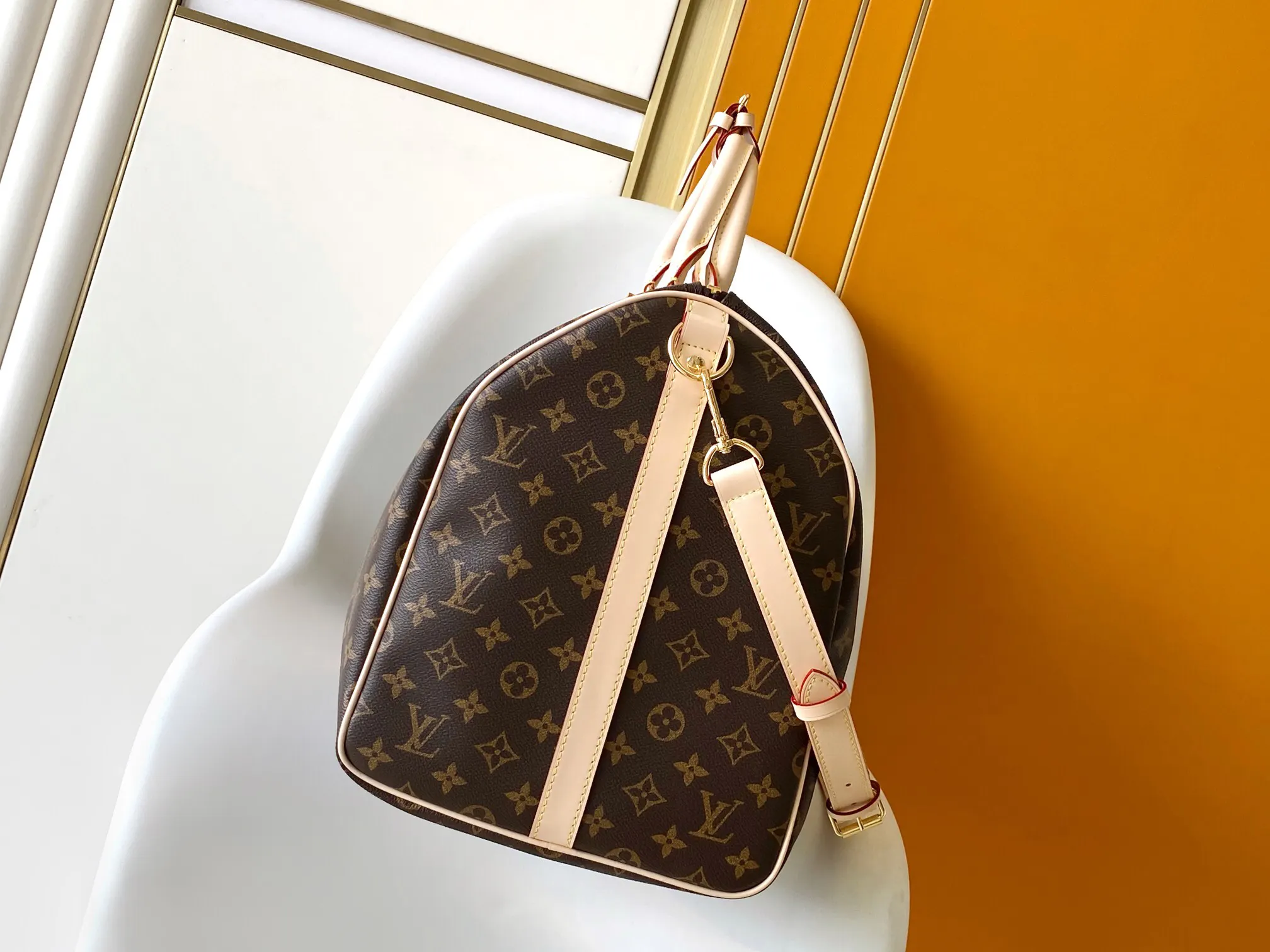 LV Keepall 老花 牛皮 旅行袋 大容量旅行款