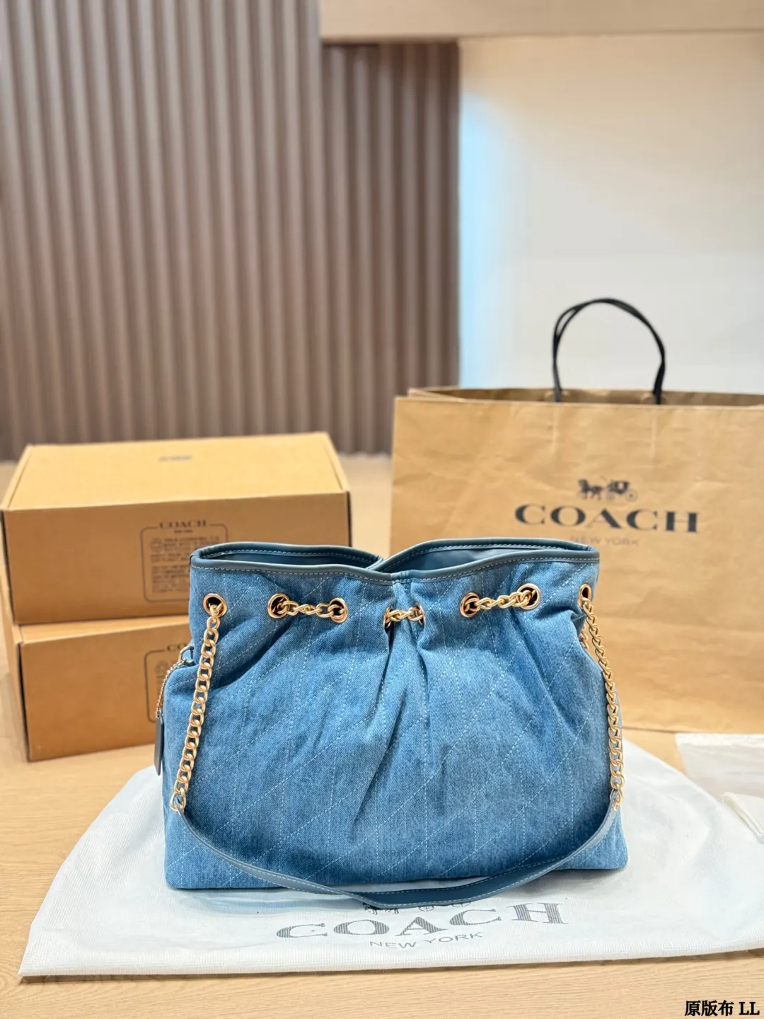 Coach 蓝色 粉色 托特包 大容量托特款