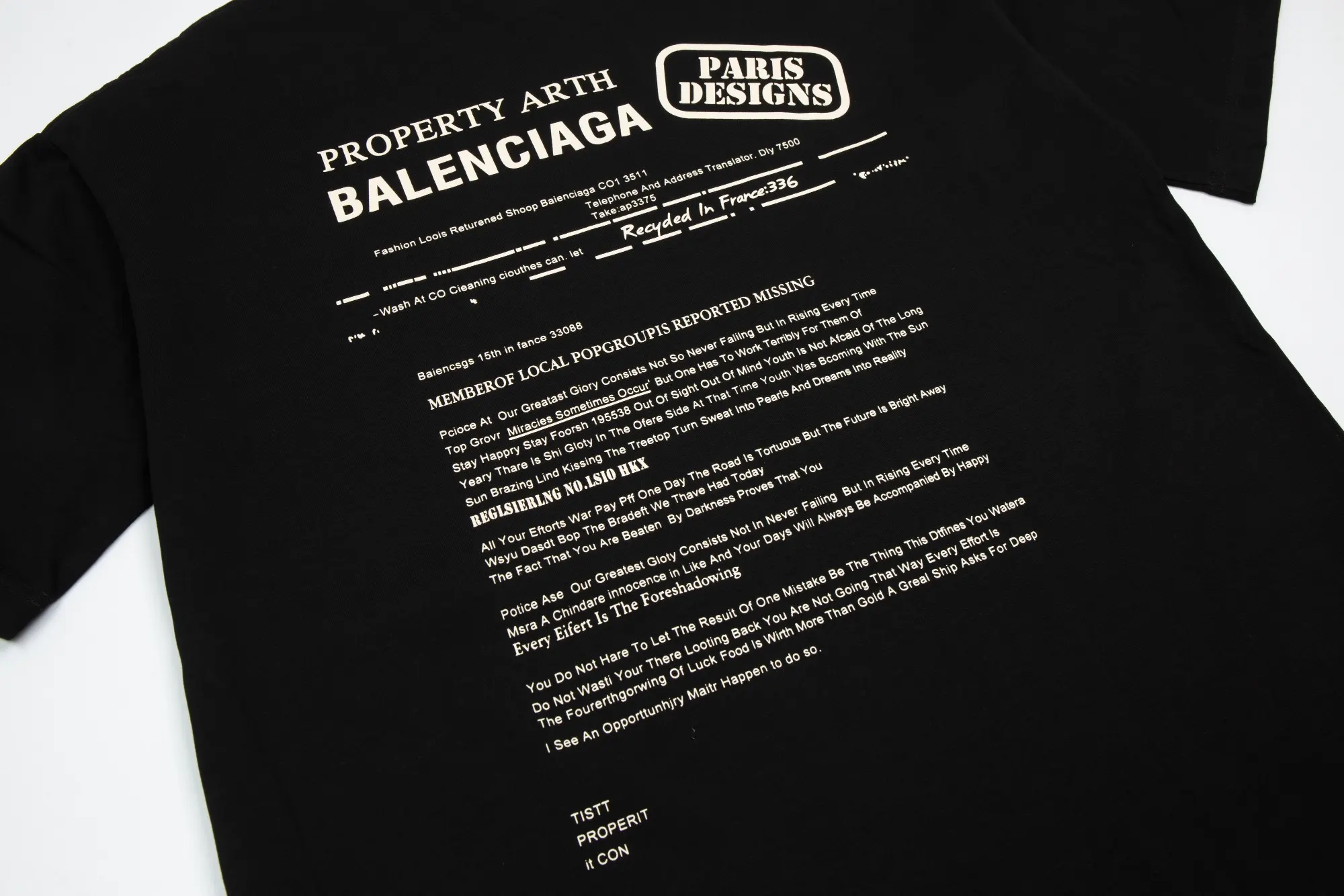 Balenciaga Black Short Sleeve T-Shirt Loose