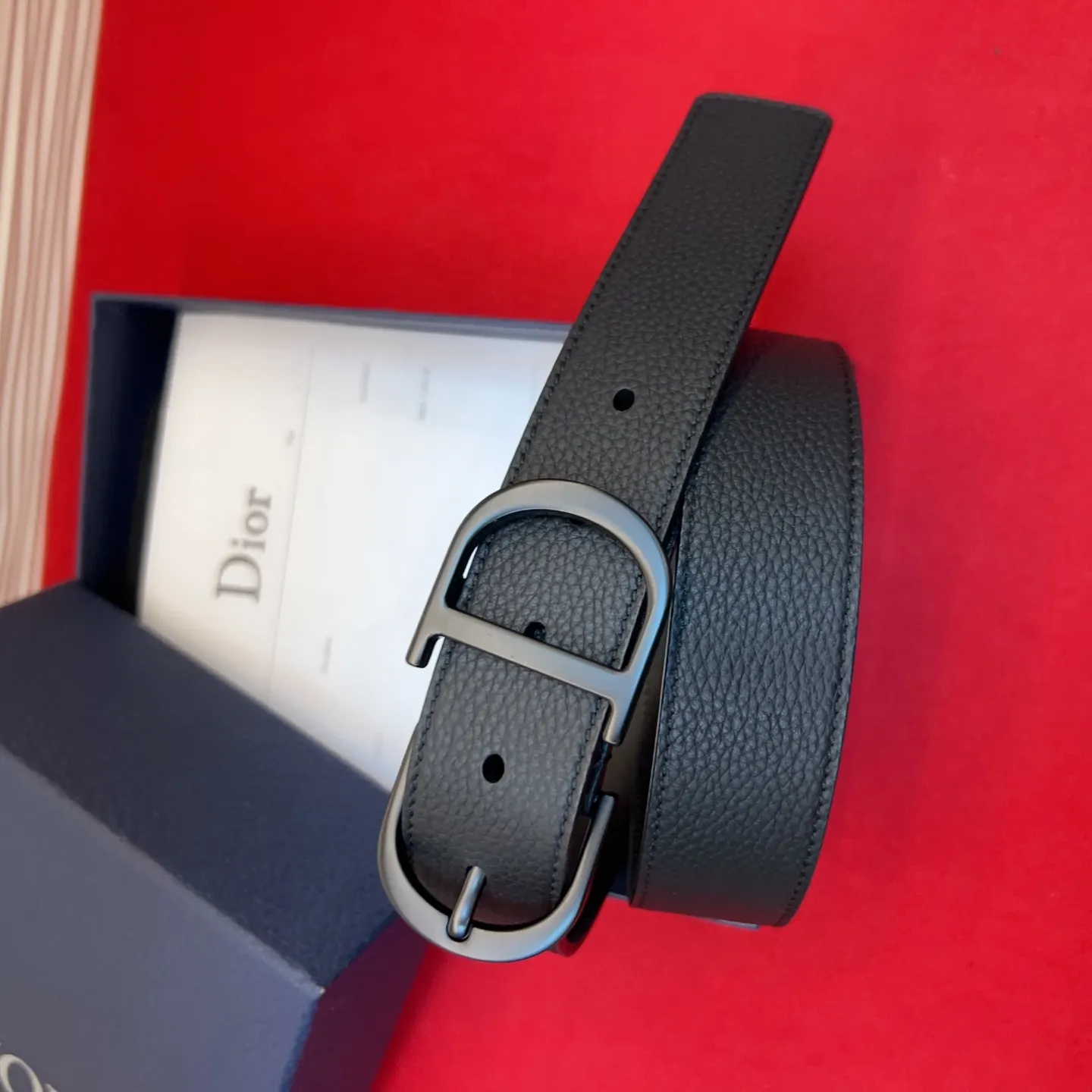 Dior 黑色牛皮包包 手提斜挎 手提包