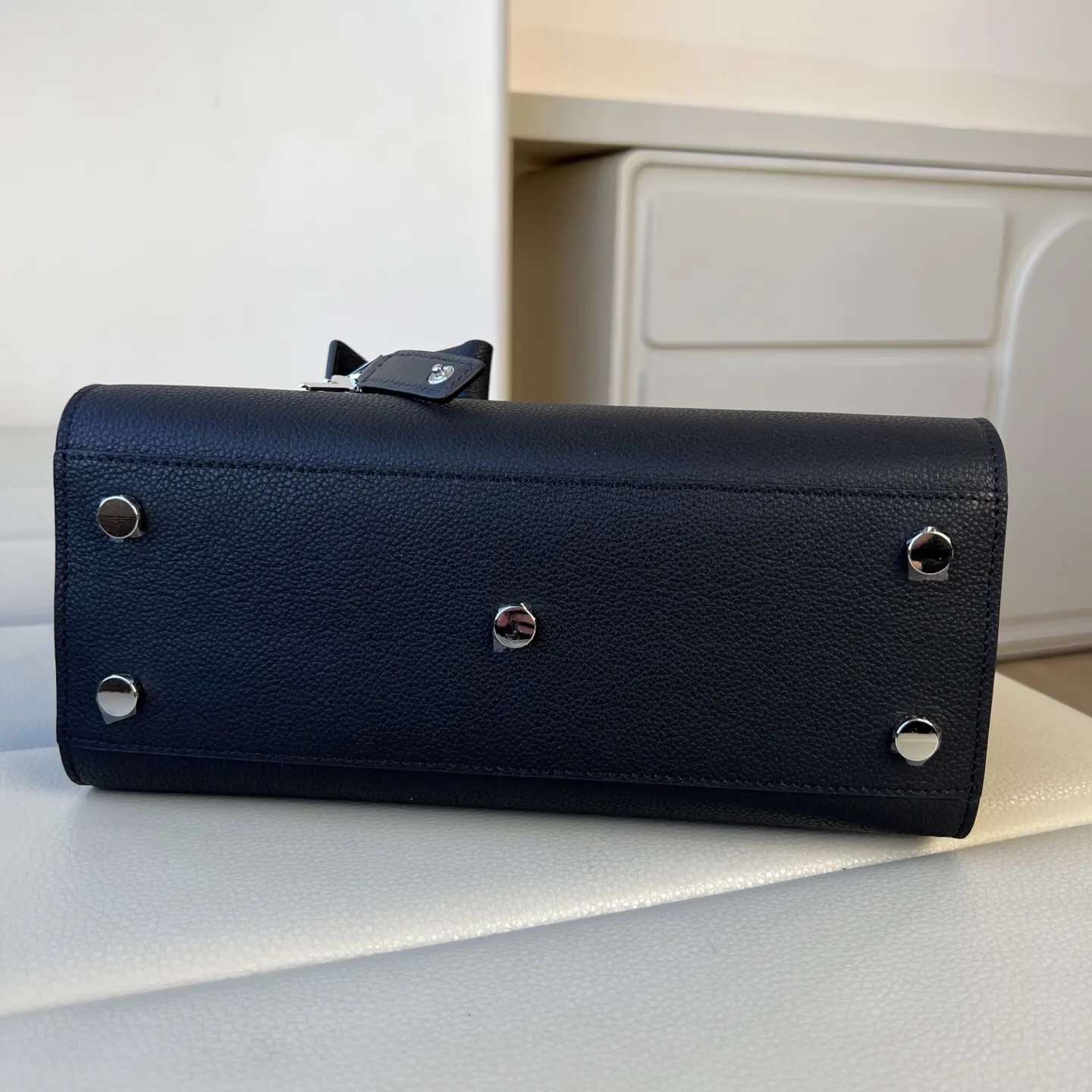 Silver Clutch Bag Leather