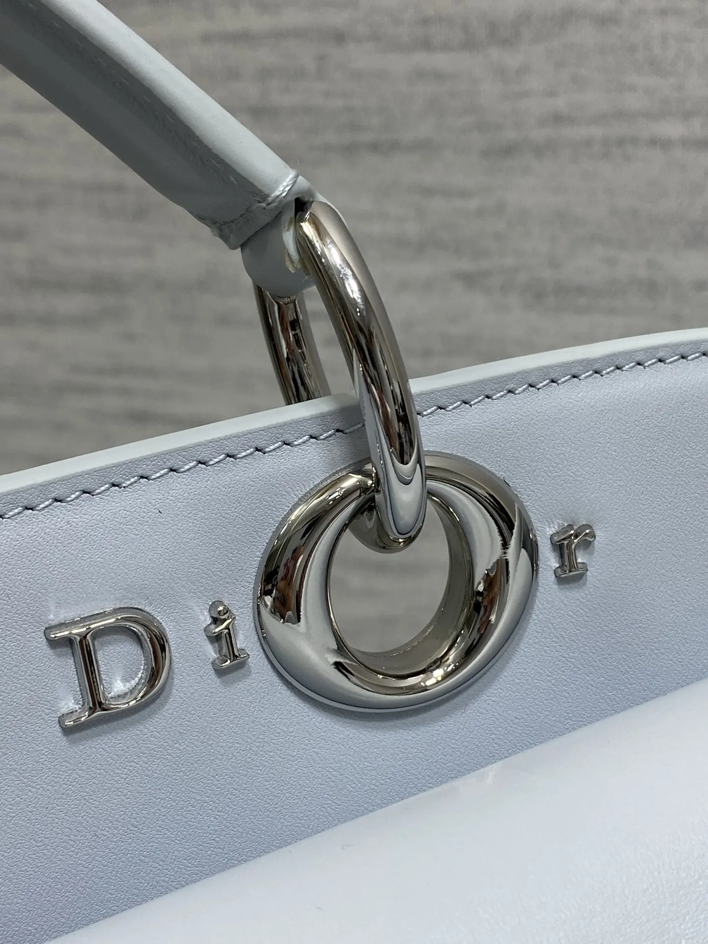 Dior Lady Dior 灰色手提斜挎包 格纹款