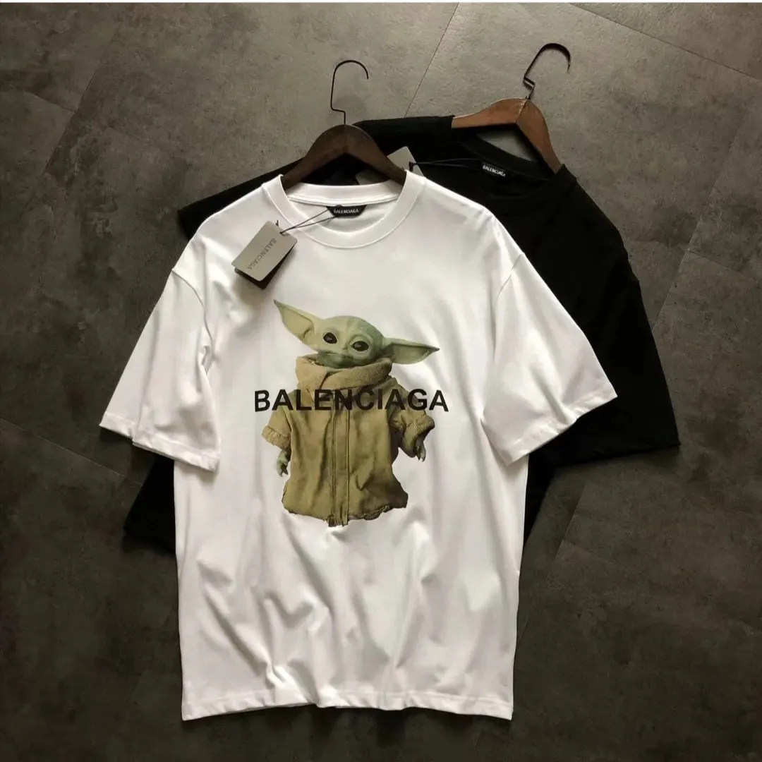 Balenciaga Print Cotton Short Sleeve T-Shirt Street