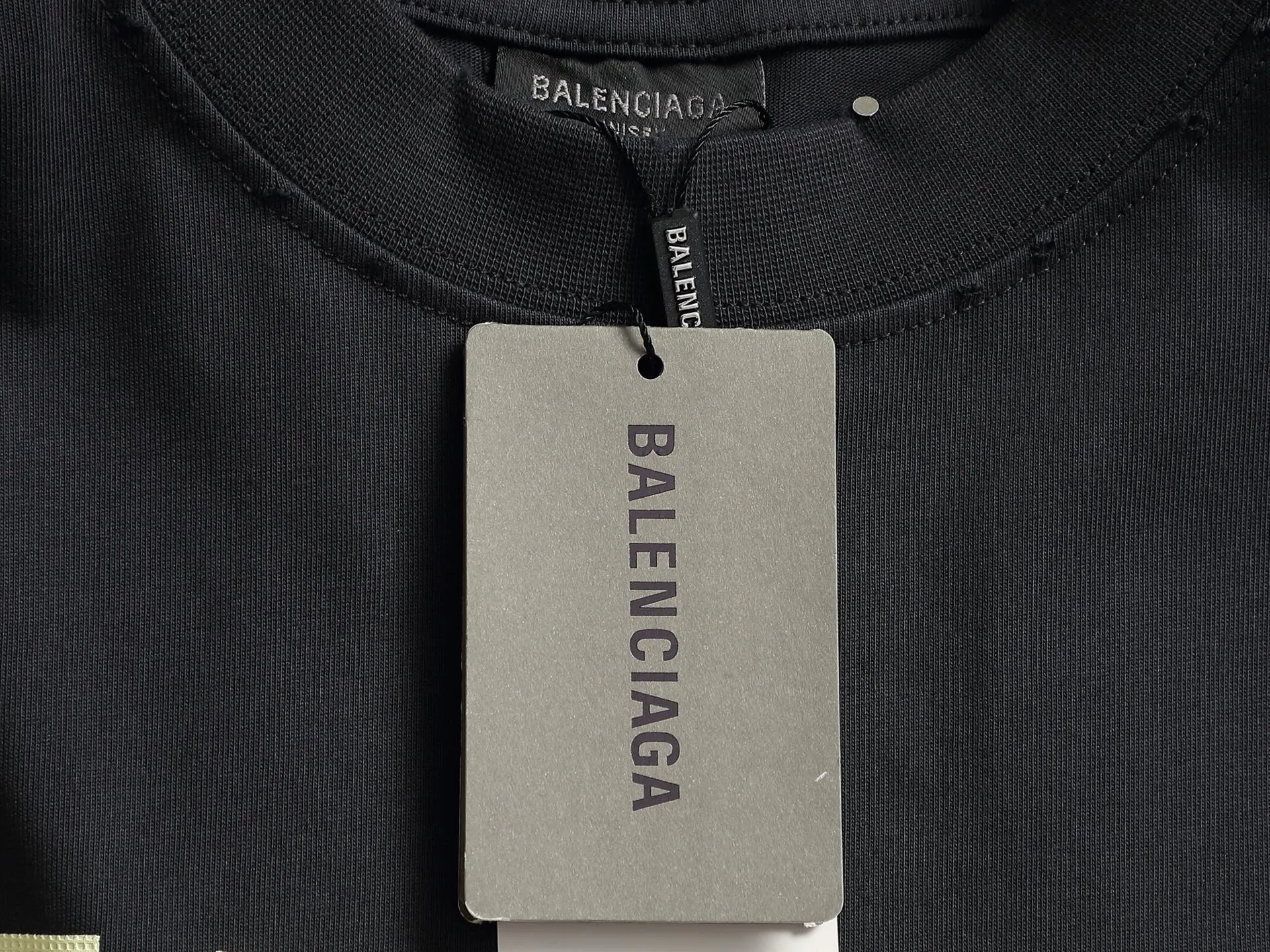 Balenciaga Black Logo Short Sleeve T-Shirt Street
