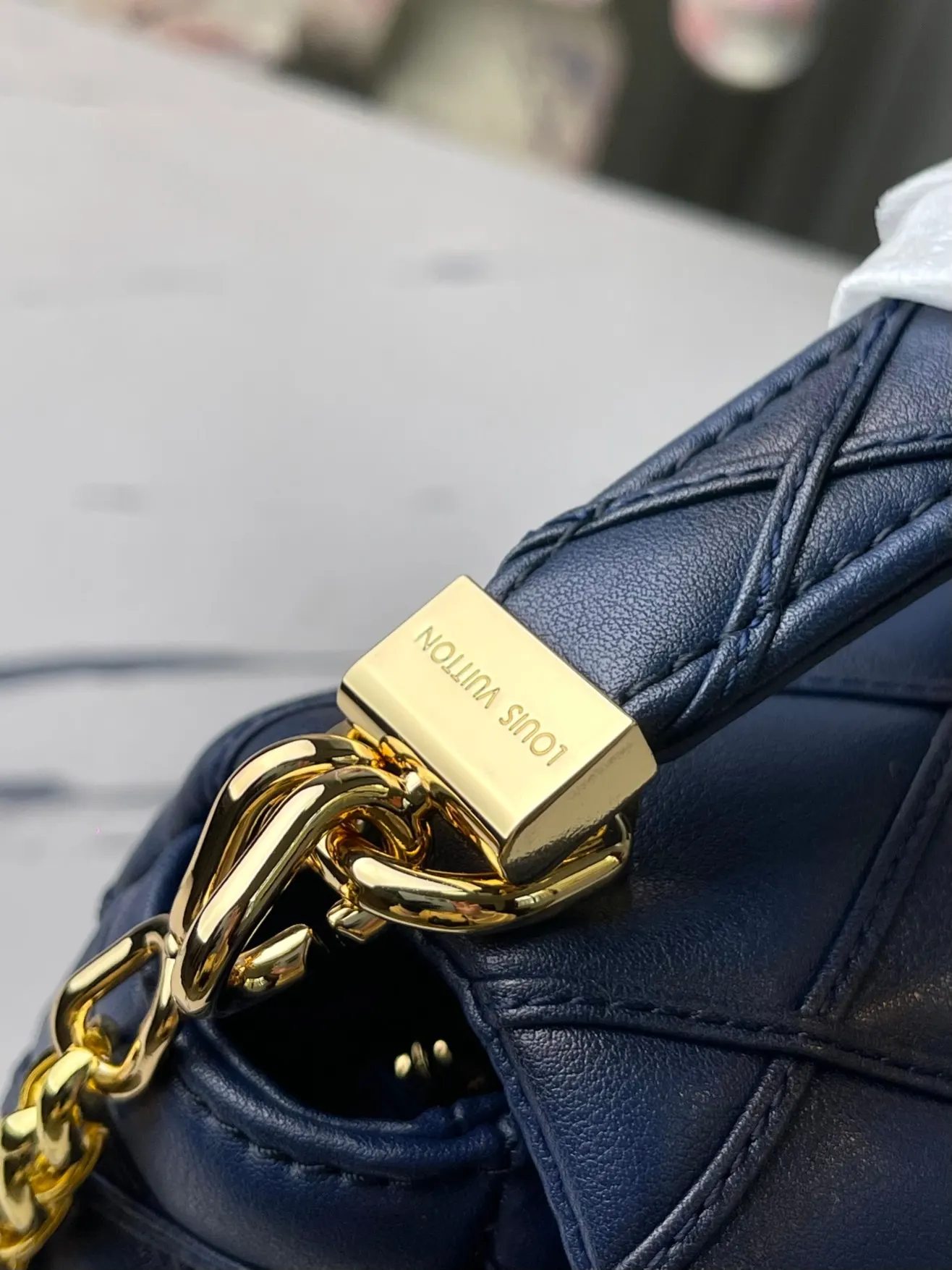 LV 深藍 羊皮 行李箱 旅行拉杆款 輕便出行款