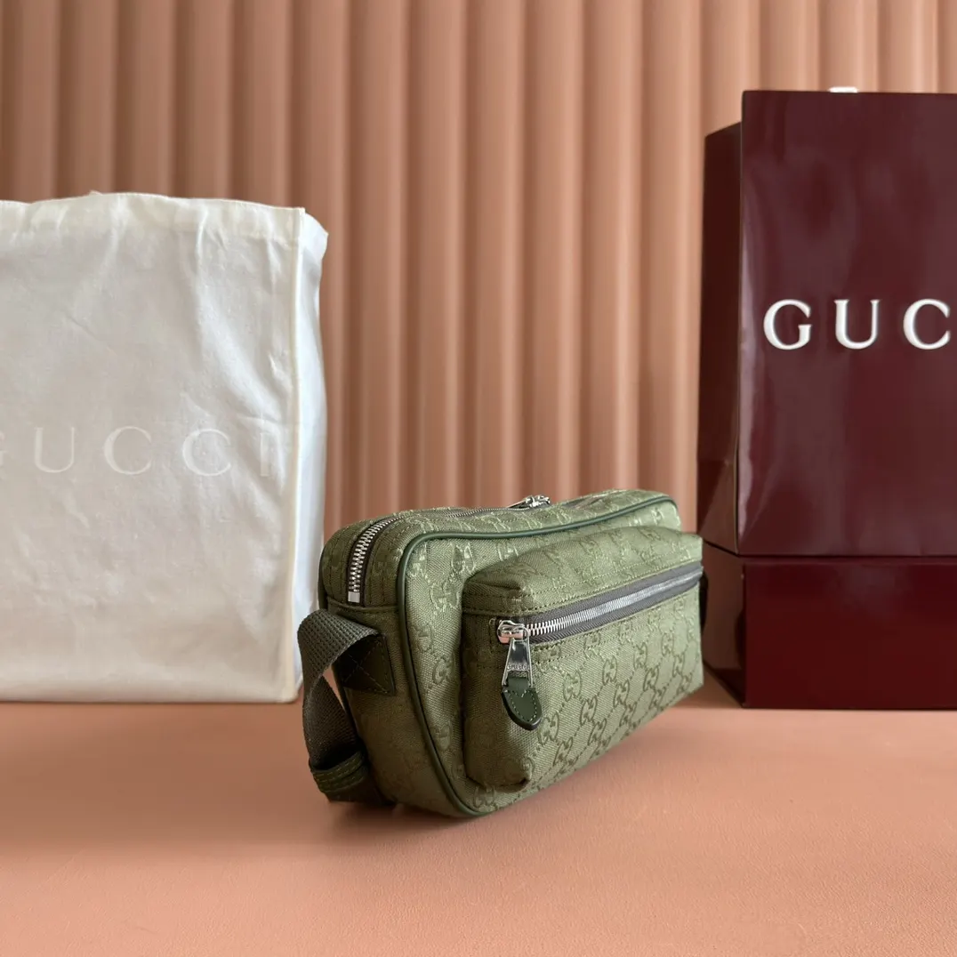 Gucci Green Belt Bag Casual Canvas