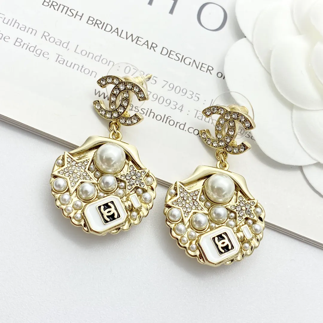 Chanel Gold Pearl Earrings