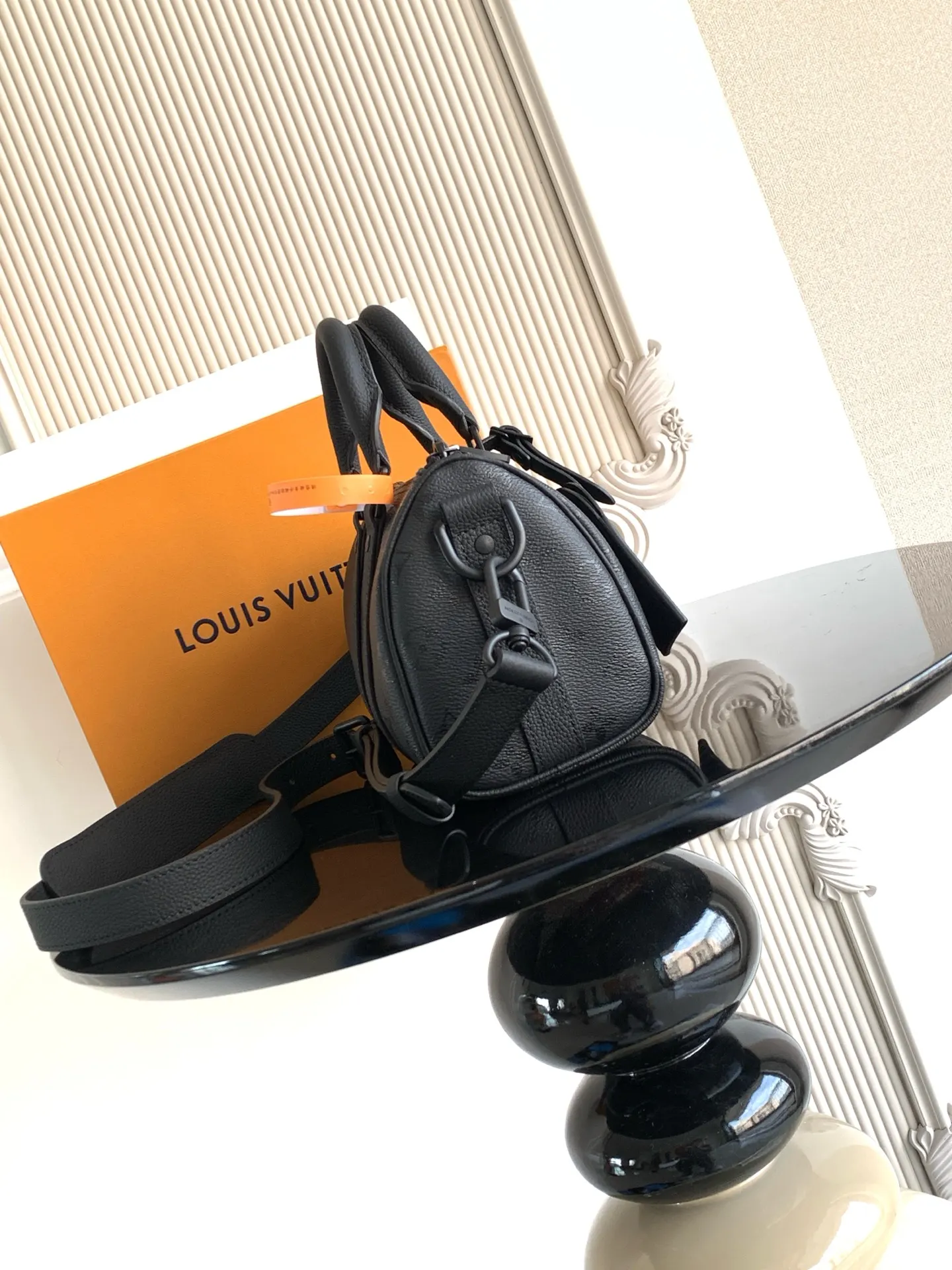 LV Black Embossed Travel Bag Image 2 LV Black Embossed Travel Bag Image 2