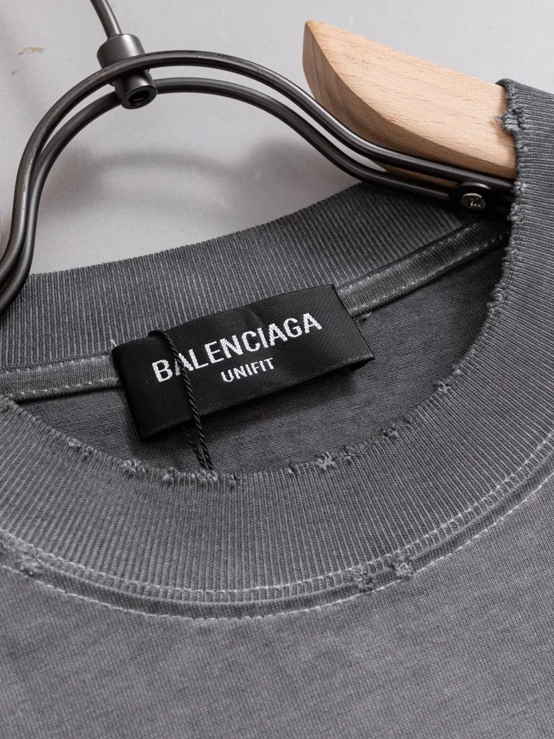 Balenciaga 灰色 Logo 短袖T恤