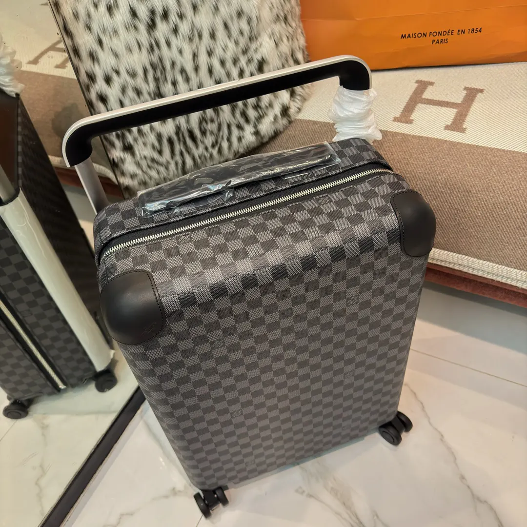 Louis Vuitton Gray Suitcase Travel Lightweight Canvas