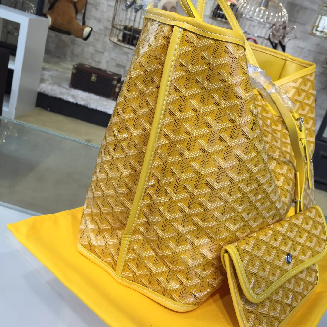 Goyard 戈雅 双面可用 充满法式优雅 订制Y字母涂鸦料 皮轻 旅行袋 大容量旅行款