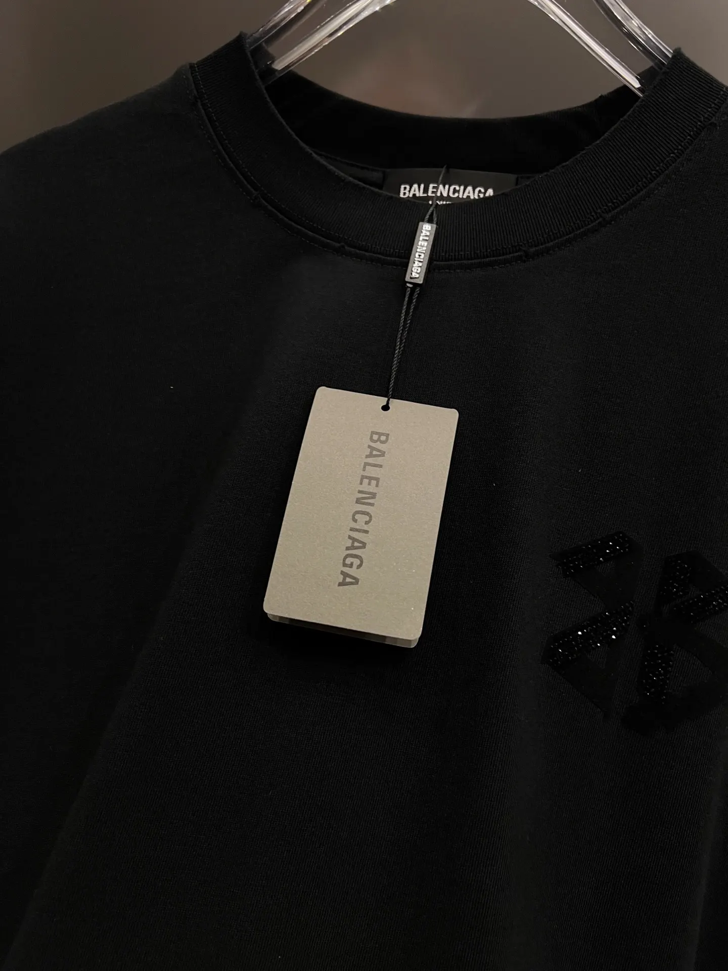 Balenciaga Black Logo Short Sleeve T-Shirt Loose