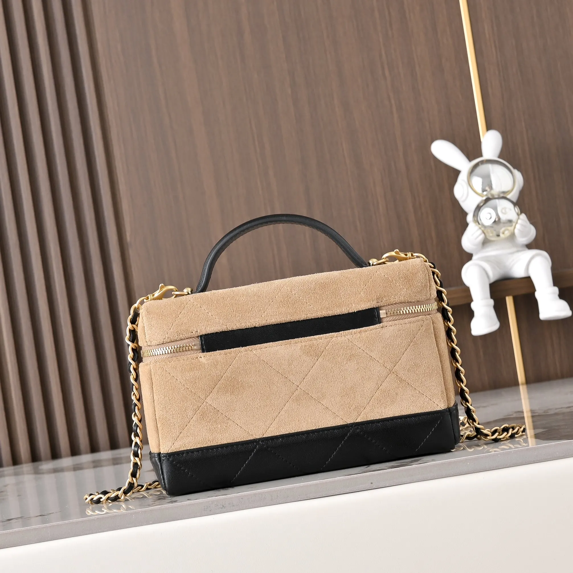 Black Brown Chain Bag