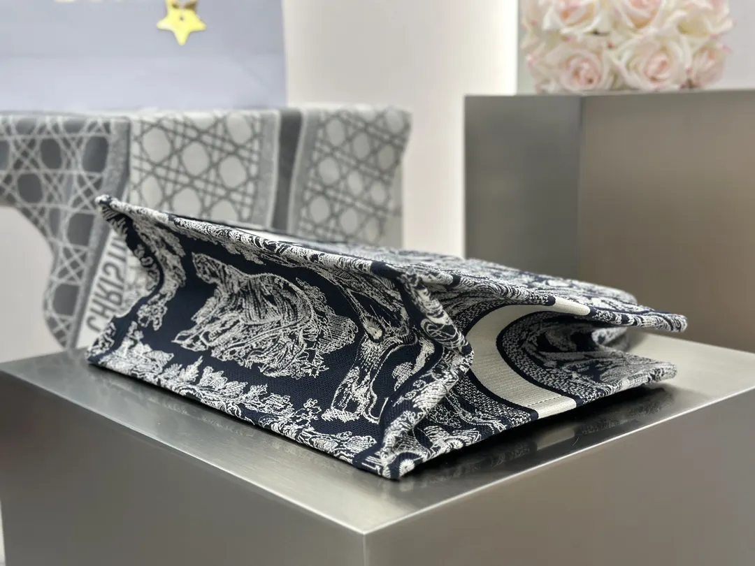中号托特 藍底老虎中号 托特包 大容量托特款
