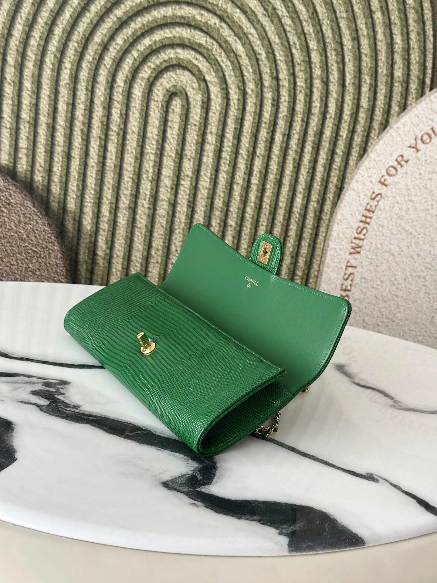 CHANEL 金色 牛皮 链条包 精致链条款