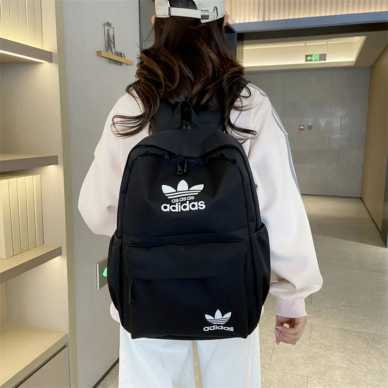 男女同款简约百搭休闲时尚运动旅行校园高中大学生 双肩包 实用双肩款
