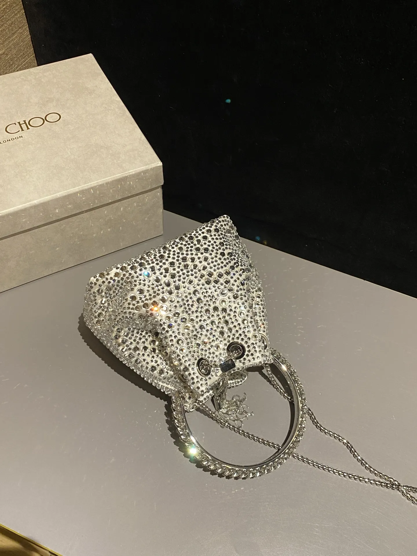 JIMMY CHOO BON BON系列标志款手提包 鏈條包 精致鏈條款