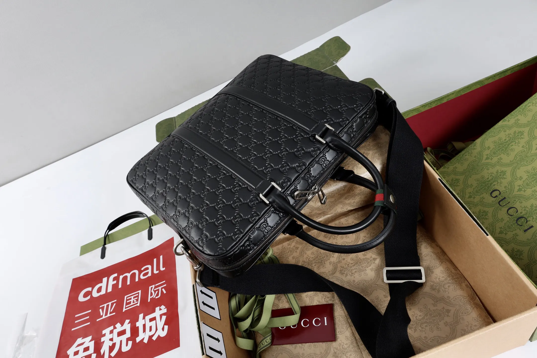 Black Briefcase Business Commuter Leather