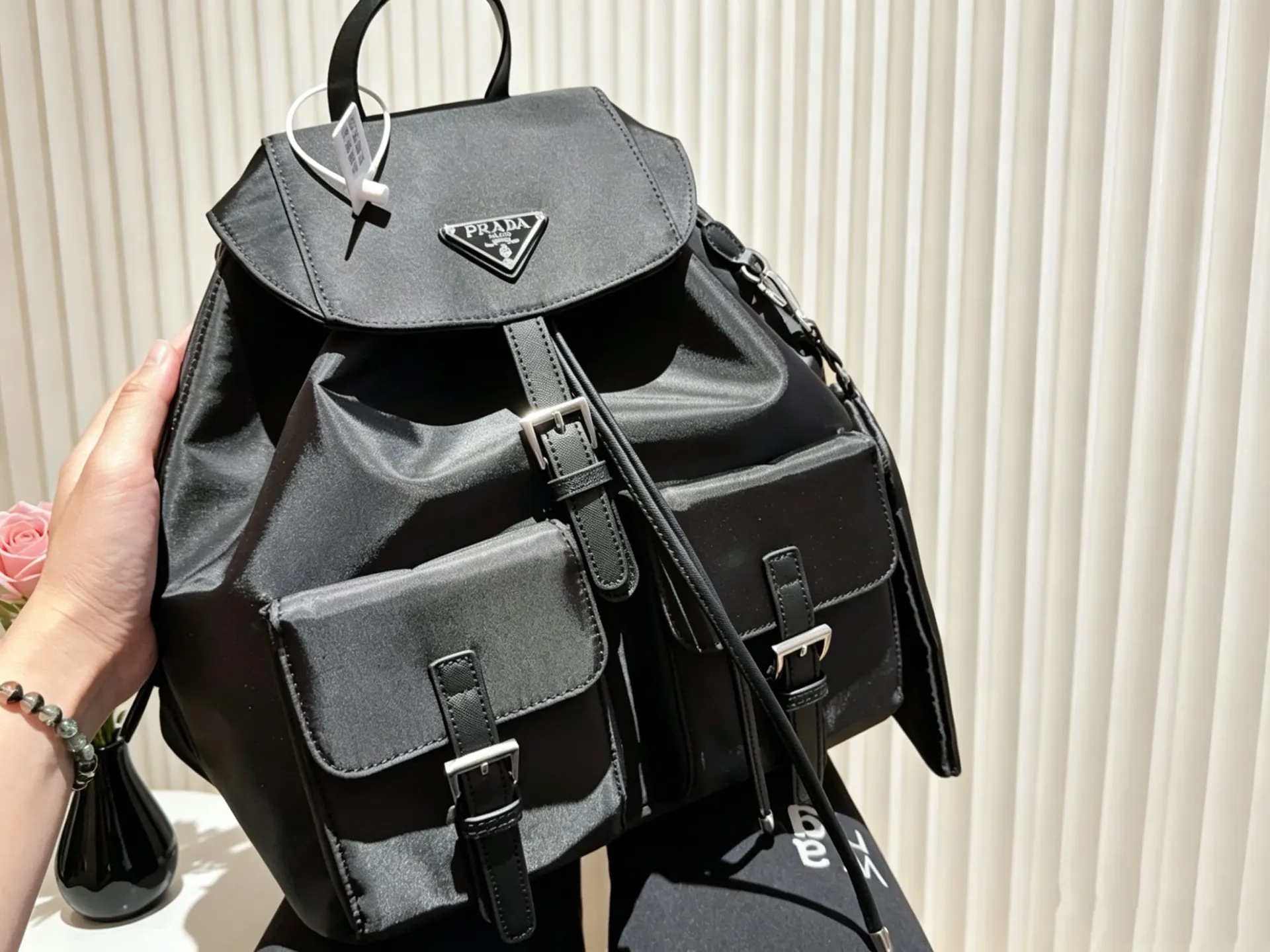 尼龍 小包 Re lon 再生尼龍 防水布雙肩包 实用雙肩款